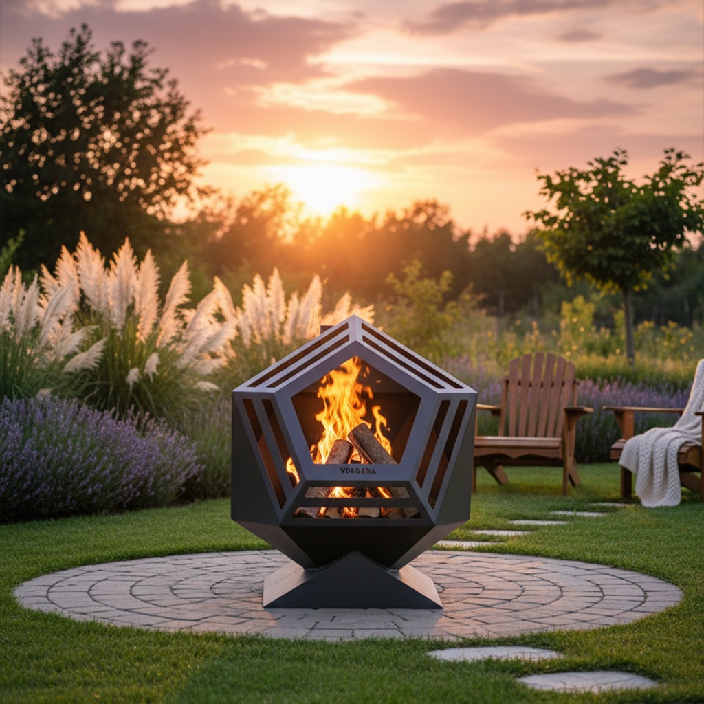 Elmas Ateş Çukuru Bahçe Teras Balkon Şömine